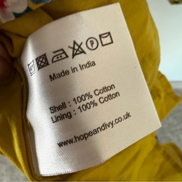 New Hope & Ivy Liberty Fabric Floral Dress Yellow NWT Boho Preppy Casual Size 8 - Picture 13 of 16